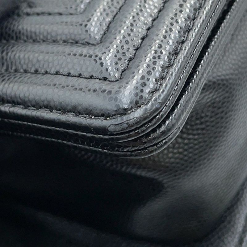 シャネル チェーンショルダーバッグ マトラッセ ココマーク ボーイシャネル スモール A67085 CHANEL 黒