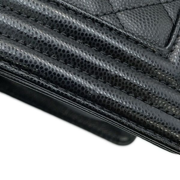 シャネル チェーンショルダーバッグ マトラッセ ココマーク ボーイシャネル スモール A67085 CHANEL 黒