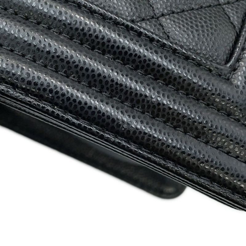 シャネル チェーンショルダーバッグ マトラッセ ココマーク ボーイシャネル スモール A67085 CHANEL 黒