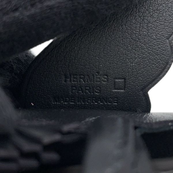 エルメス バッグチャーム ロデオPM ペガサス タッチ ブラック ラムスキン/アリゲータマット Z刻印 黒 ブラック