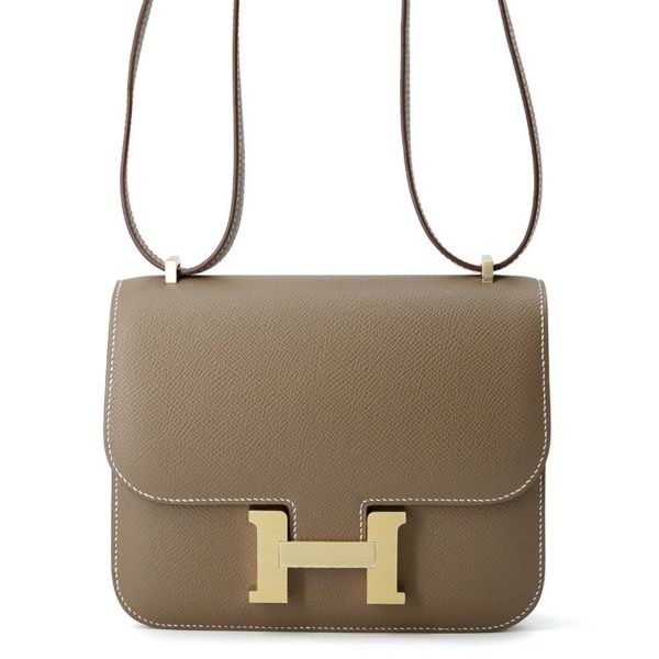 エルメス ミニ コンスタンス3 ミロワール エトゥープ/マットゴールド金具 エプソン K刻印