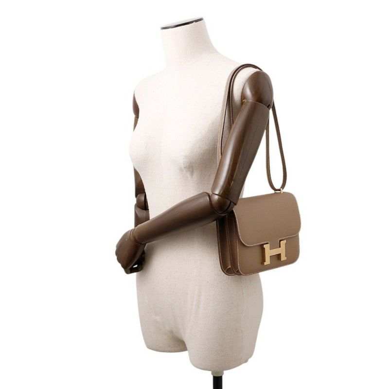 エルメス ミニ コンスタンス3 ミロワール エトゥープ/マットゴールド金具 エプソン K刻印