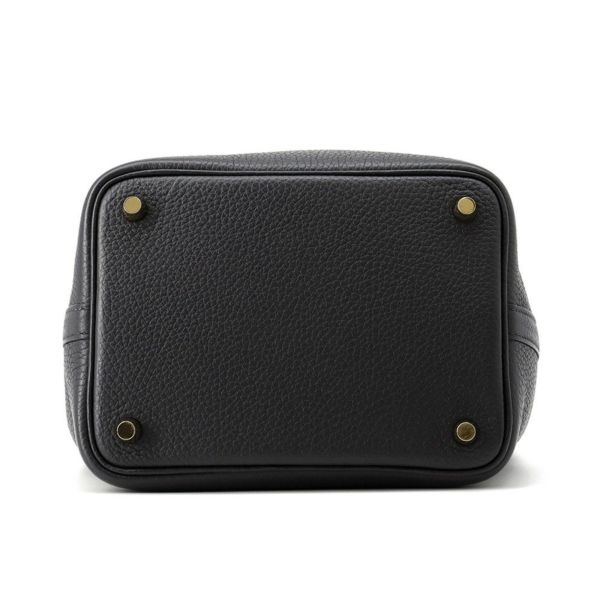 エルメス ハンドバッグ ピコタンロックPM キャバン/ゴールド金具 トリヨンクレマンス U刻印 黒