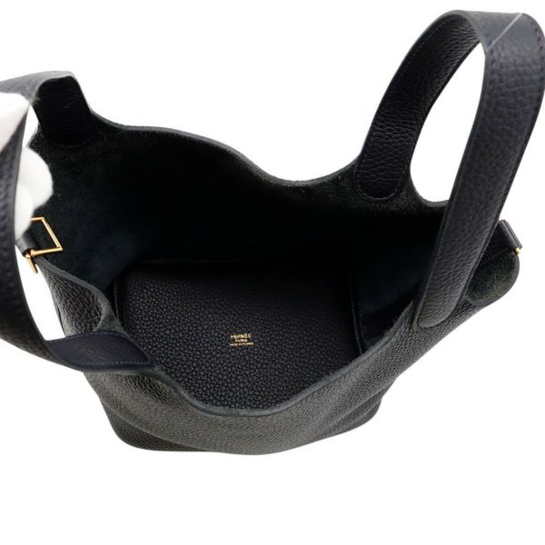 エルメス ハンドバッグ ピコタンロックPM キャバン/ゴールド金具 トリヨンクレマンス U刻印 黒