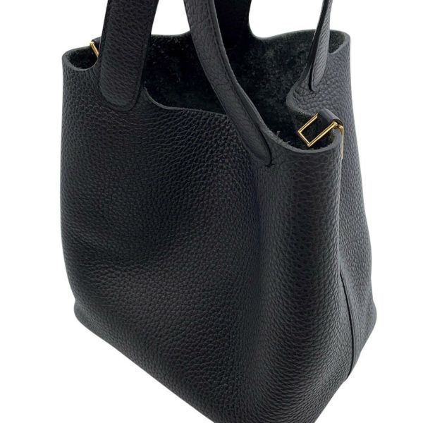 エルメス ハンドバッグ ピコタンロックPM キャバン/ゴールド金具 トリヨンクレマンス U刻印 黒