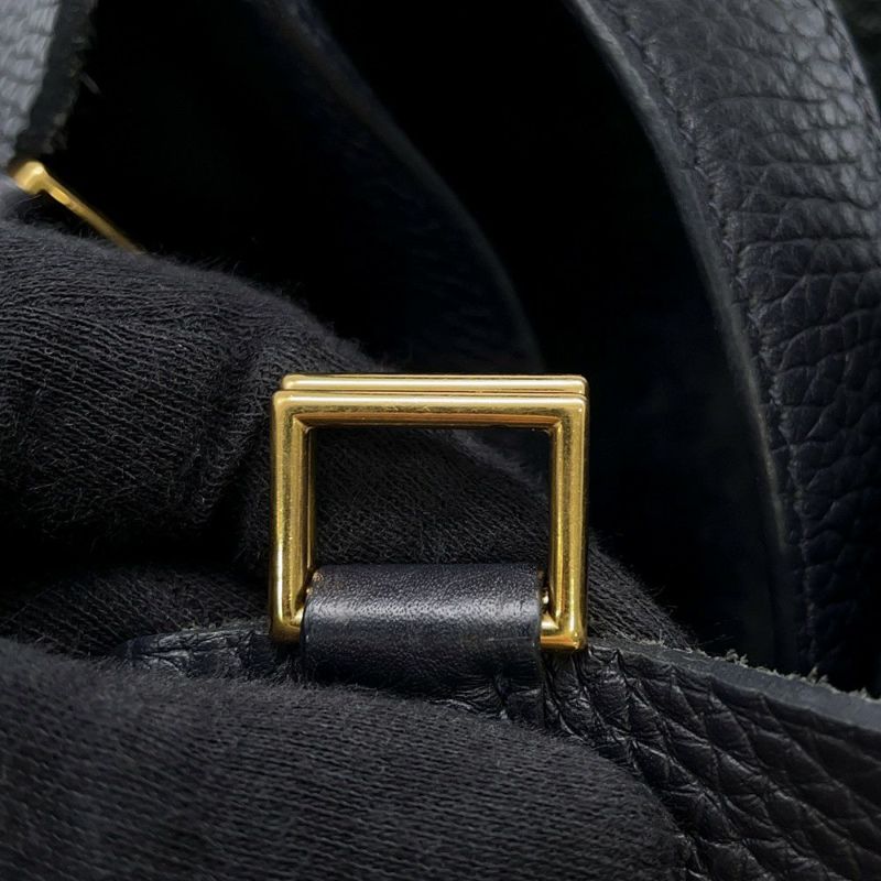 エルメス ハンドバッグ ピコタンロックPM キャバン/ゴールド金具 トリヨンクレマンス U刻印 黒