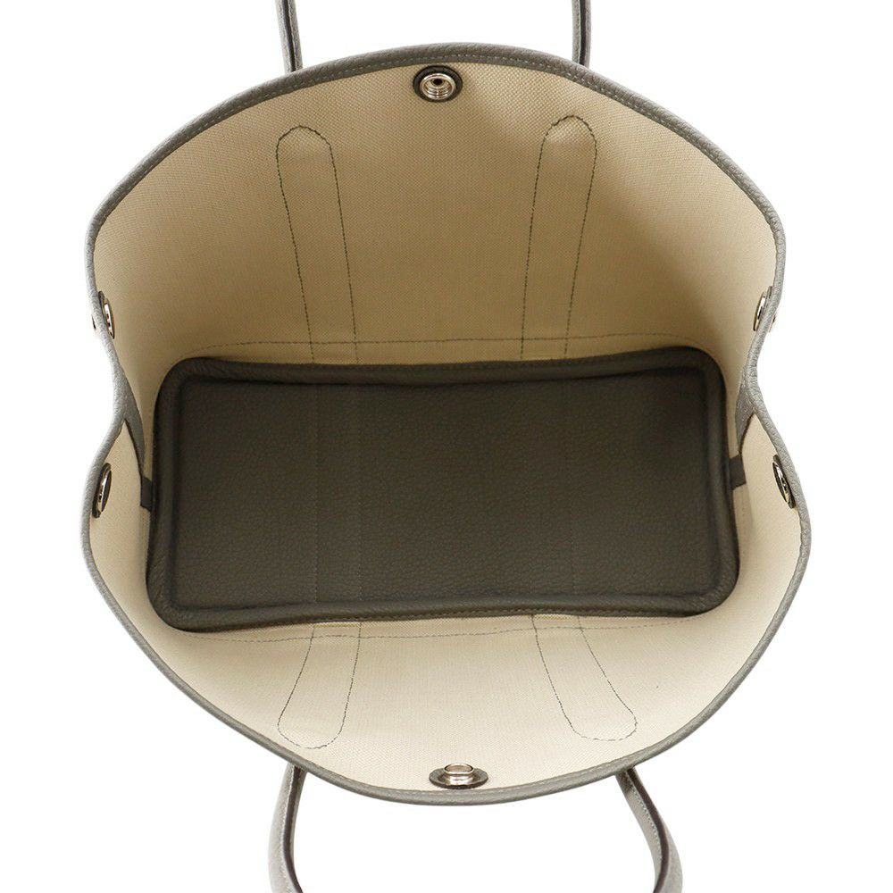 エルメス トートバッグ ガーデンパーティTPM グリメイヤー/エクリュ/シルバー金具 トワルアッシュ/ネゴンダ U刻印