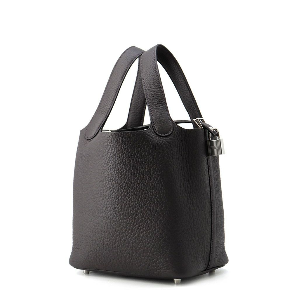 エルメス ハンドバッグ ピコタンロックPM プルノワール/シルバー金具 トリヨンクレマンス W刻印