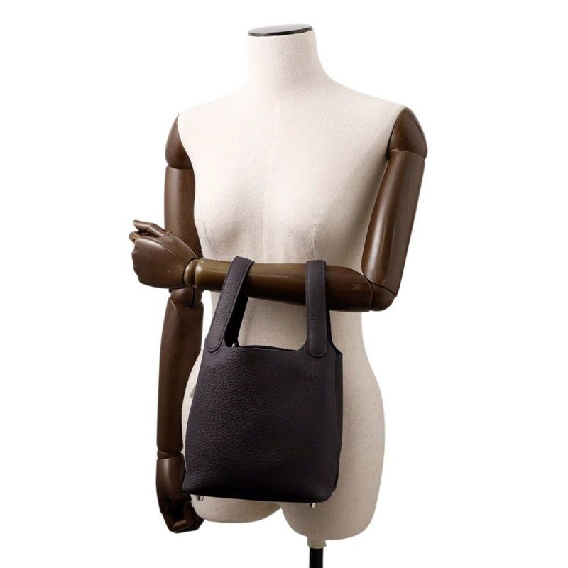エルメス ハンドバッグ ピコタンロックPM プルノワール/シルバー金具 トリヨンクレマンス W刻印
