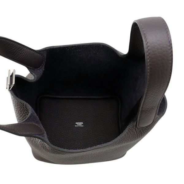 エルメス ハンドバッグ ピコタンロックPM プルノワール/シルバー金具 トリヨンクレマンス W刻印