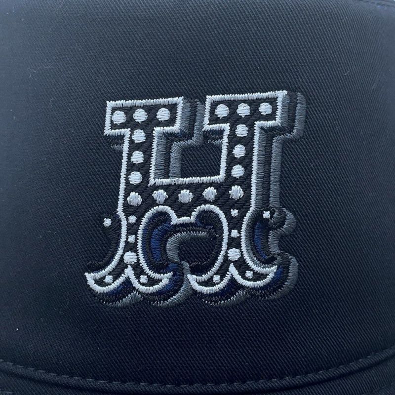 エルメス ハット ハーパー・Hエレクトリック 刺繍 コットン サイズ57 HERMES 帽子 バケットハット