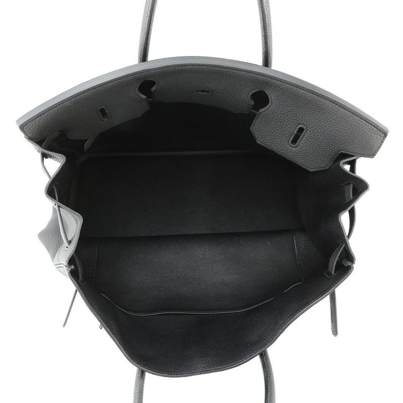 エルメス バーキン40 ブラック/シルバー金具 トゴ X刻印 HERMES Birkin ハンドバッグ  黒