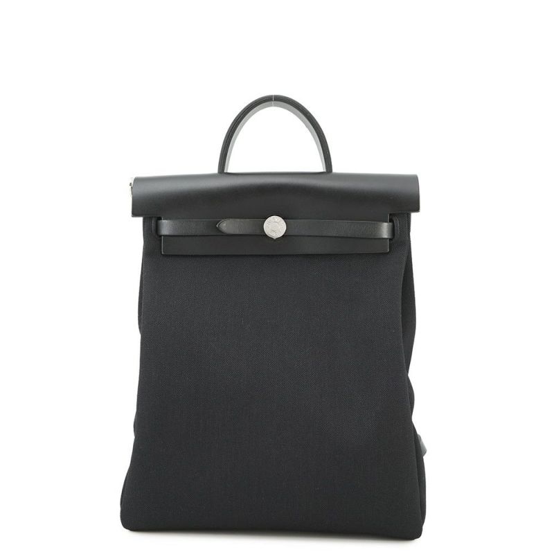 エルメス エールバッグジップPM アド ブラック/シルバー金具 トワルオフィシエ / ヴァッシュハンター Z刻印 黒