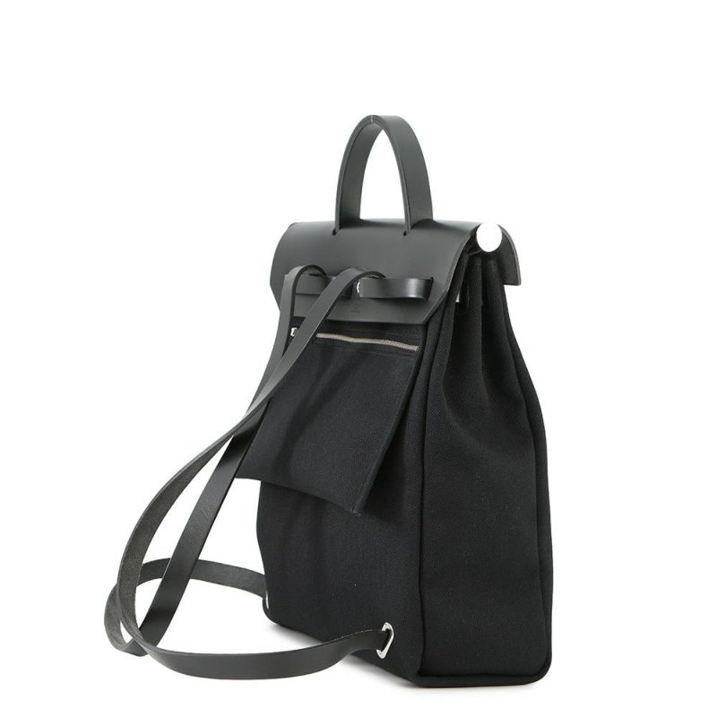 エルメス エールバッグジップPM アド ブラック/シルバー金具 トワルオフィシエ / ヴァッシュハンター Z刻印 黒