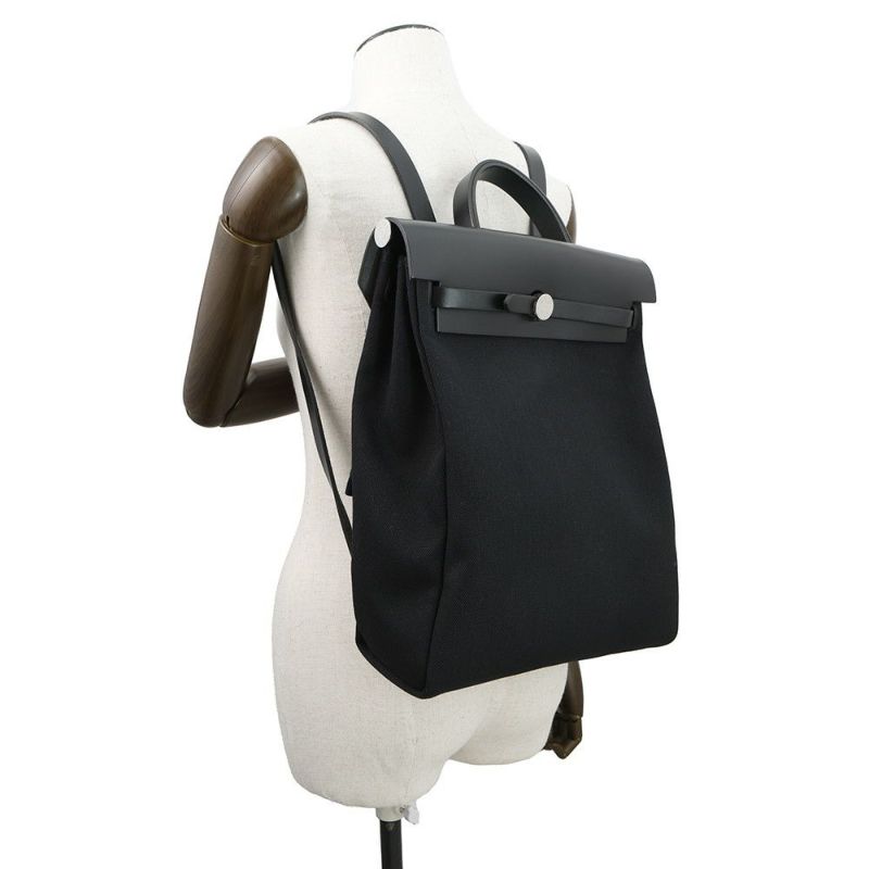 エルメス エールバッグジップPM アド ブラック/シルバー金具 トワルオフィシエ / ヴァッシュハンター Z刻印 黒