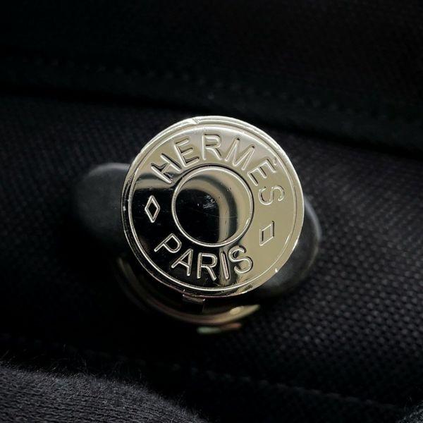 エルメス エールバッグジップPM アド ブラック/シルバー金具 トワルオフィシエ / ヴァッシュハンター Z刻印 黒