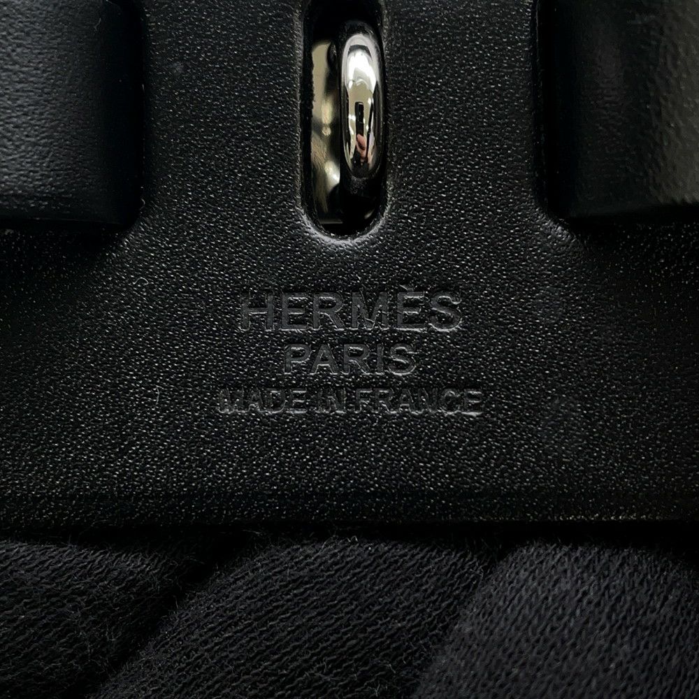 エルメス エールバッグジップPM アド ブラック/シルバー金具 トワルオフィシエ / ヴァッシュハンター Z刻印 黒