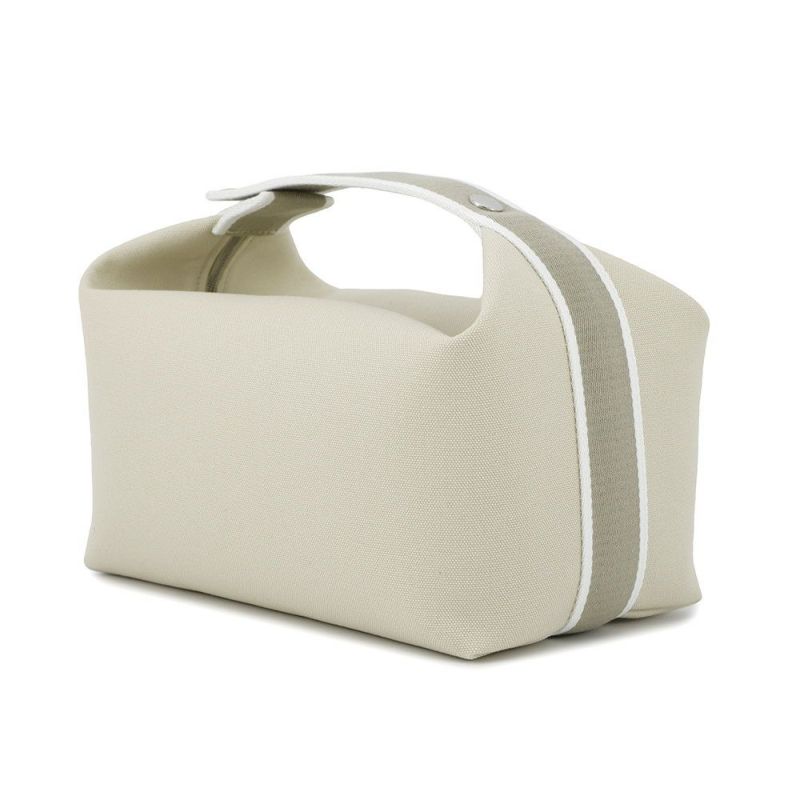 エルメス ポーチ ブリッド・ア・ブラックGM ベージュ/シルバー金具 キャンバス HERMES バッグ 小物入れ