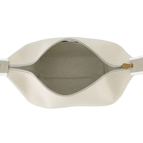 エルメス ポーチ ブリッド・ア・ブラックGM ベージュ/シルバー金具 キャンバス HERMES バッグ 小物入れ