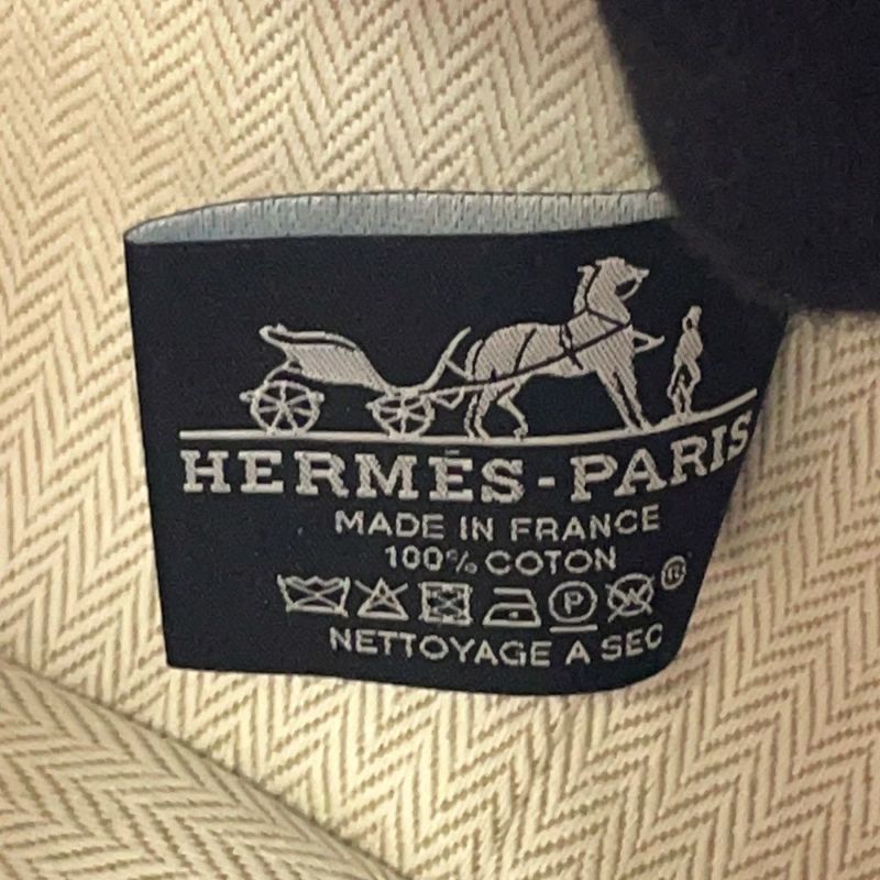 エルメス ポーチ ブリッド・ア・ブラックGM ベージュ/シルバー金具 キャンバス HERMES バッグ 小物入れ