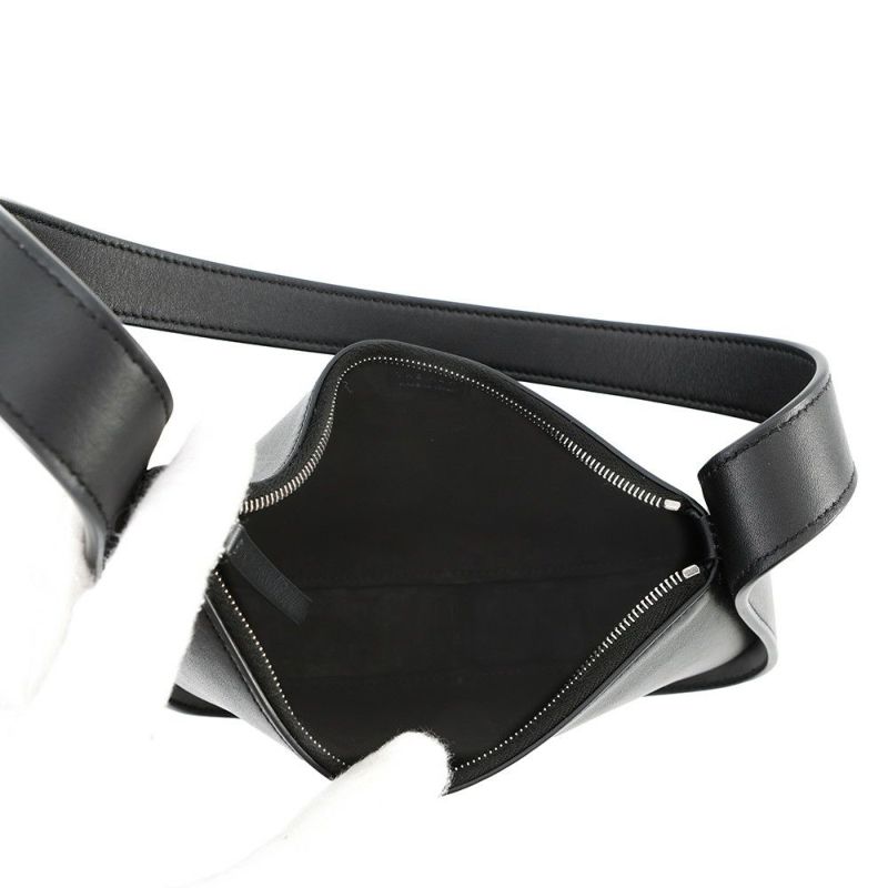 ザ ロウ ショルダーバッグ ハーフムーン レザー W1249 THE ROW 黒