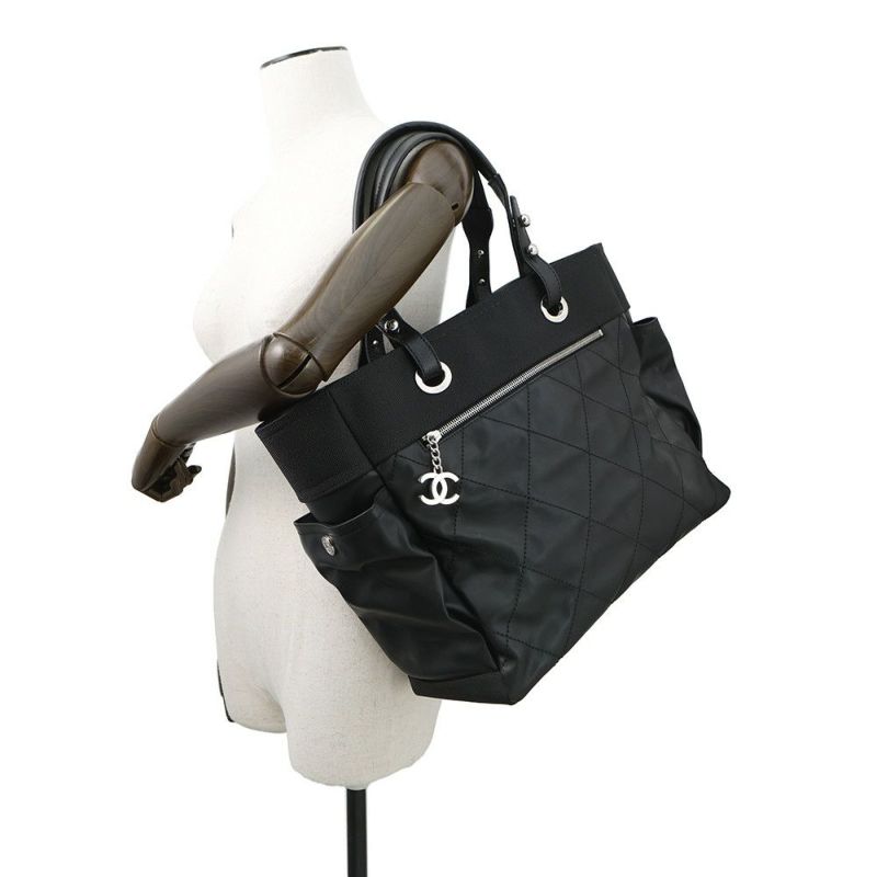 シャネル トートバッグ マトラッセ ココマーク パリビアリッツGM ラージ A34210 CHANEL ポーチ付き 黒