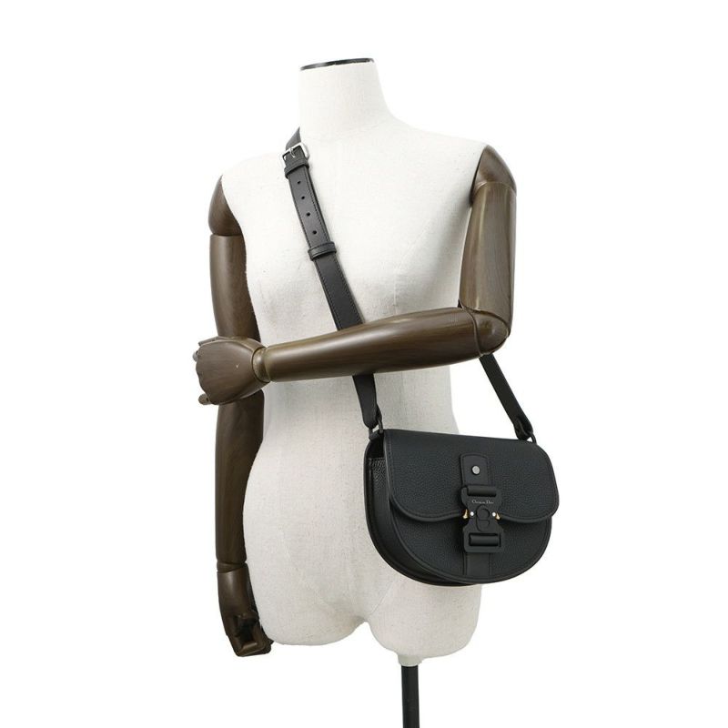 クリスチャン・ディオ―ル ショルダーバッグ ギャロップ GALLOP レザー 1ADPO033LAC Christian Dior 黒