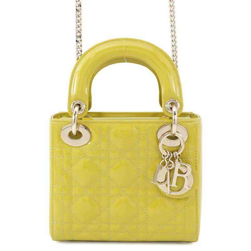 クリスチャン・ディオール ハンドバッグ レディディオール カナージュ ミニ パテント M0505OWCB 2way