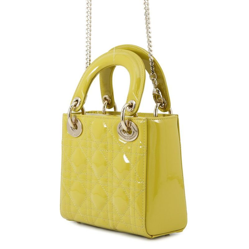 クリスチャン・ディオール ハンドバッグ レディディオール カナージュ ミニ パテント M0505OWCB 2way