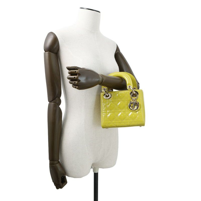 クリスチャン・ディオール ハンドバッグ レディディオール カナージュ ミニ パテント M0505OWCB 2way