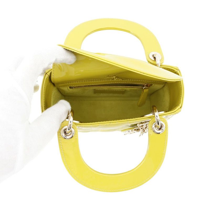 クリスチャン・ディオール ハンドバッグ レディディオール カナージュ ミニ パテント M0505OWCB 2way