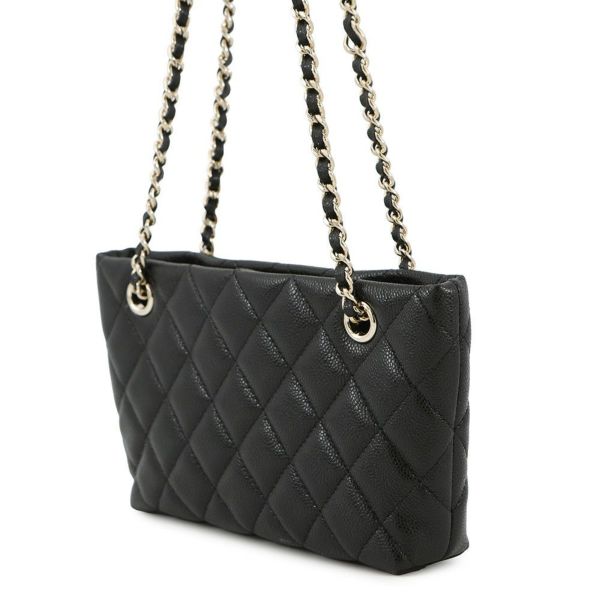 シャネル チェーンショルダーバッグ マトラッセ ココマーク タイムレスクラシックライン チェーンクラッチ キャビアスキン AP4423 黒