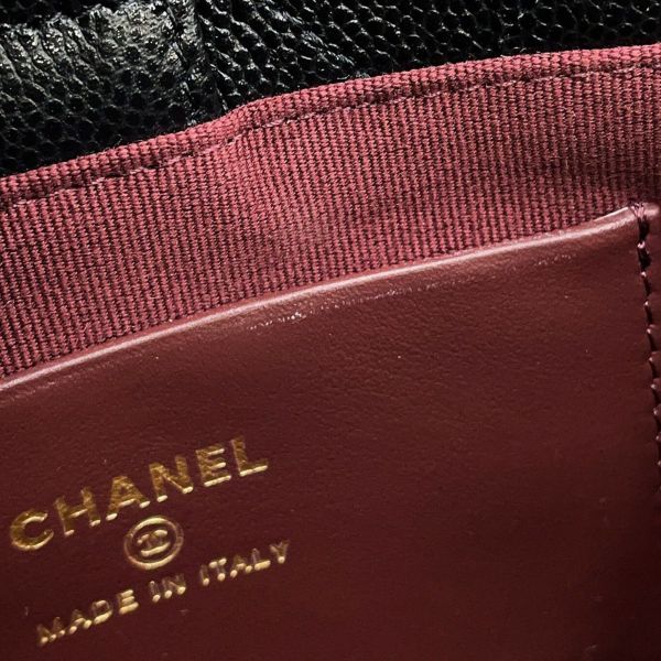 シャネル チェーンショルダーバッグ マトラッセ ココマーク タイムレスクラシックライン チェーンクラッチ キャビアスキン AP4423 黒