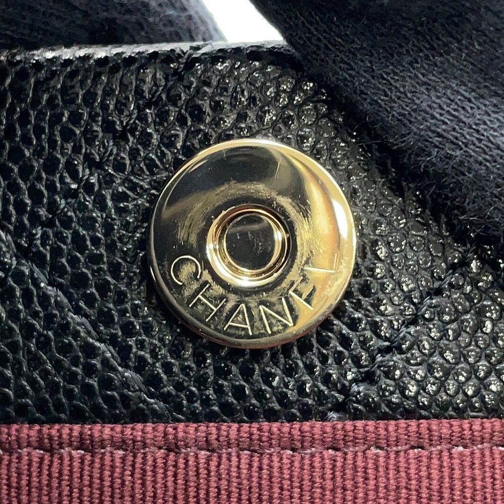 シャネル チェーンショルダーバッグ マトラッセ ココマーク タイムレスクラシックライン チェーンクラッチ キャビアスキン AP4423 黒