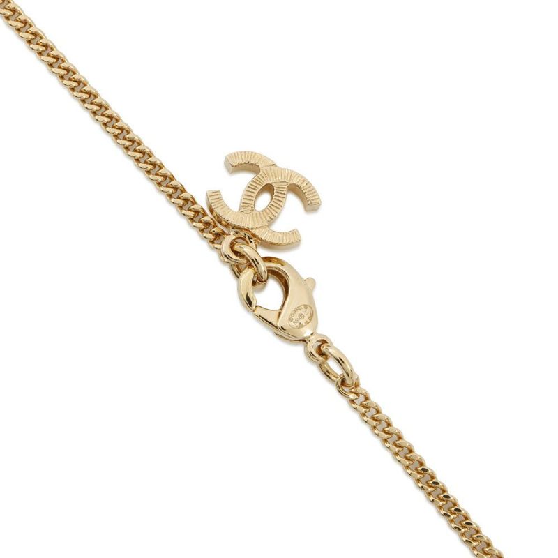 シャネル ネックレス ココマーク ラインストーン スクエア B24  S CHANEL アクセサリー