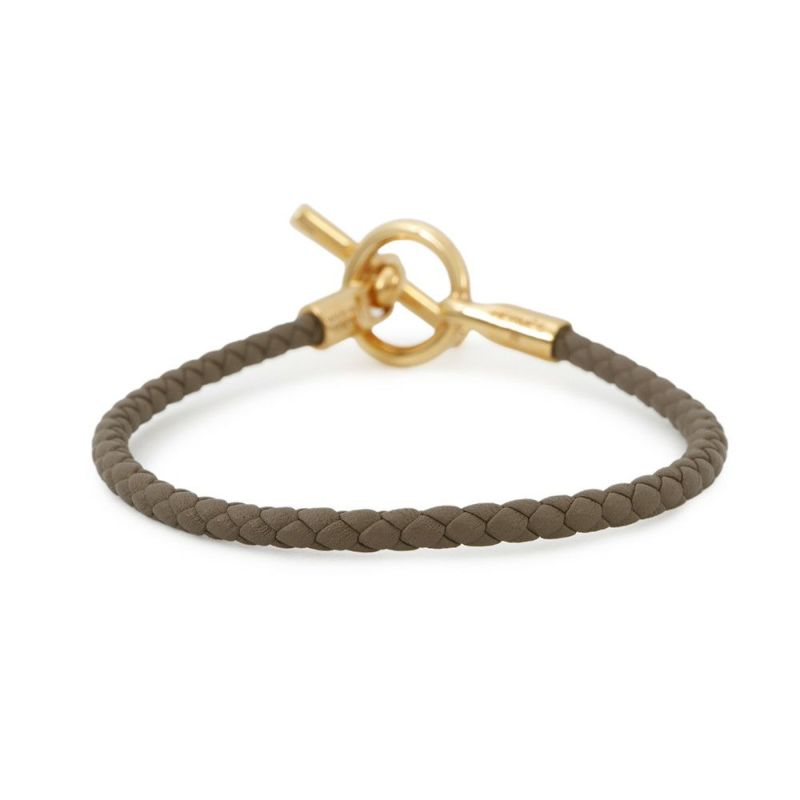 エルメス ブレスレット グレナン エトゥープ/ゴールド金具 スイフト HERMES アクセサリー