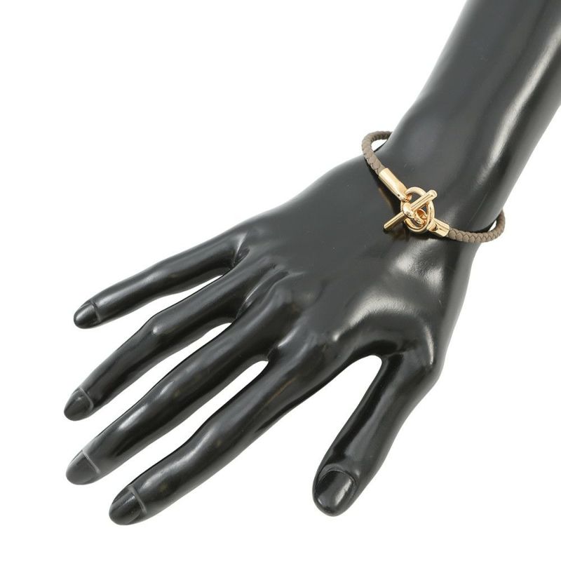 エルメス ブレスレット グレナン エトゥープ/ゴールド金具 スイフト HERMES アクセサリー