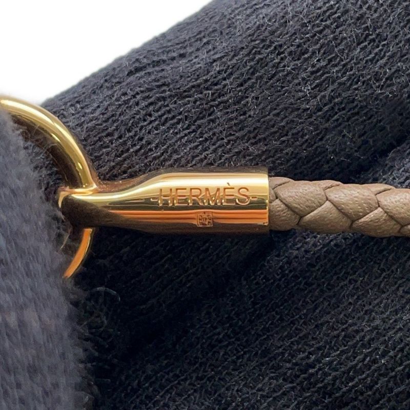 エルメス ブレスレット グレナン エトゥープ/ゴールド金具 スイフト HERMES アクセサリー