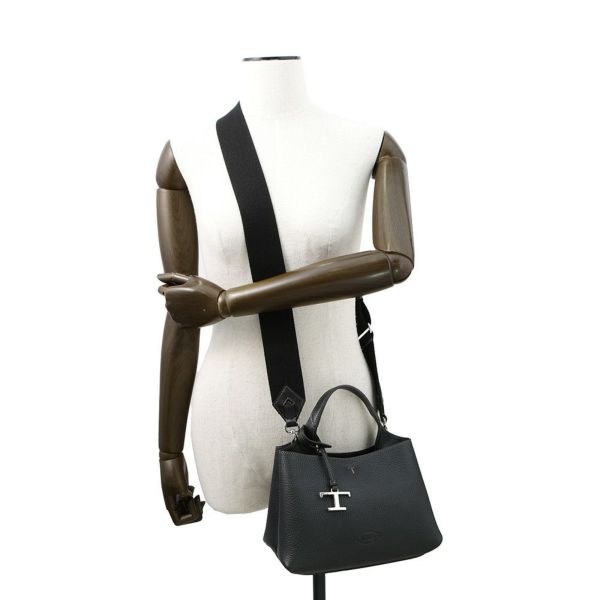 トッズ ハンドバッグ ロンハーマンコラボ マイクロバッグ レザー 4011100175 TOD'S 2way 黒