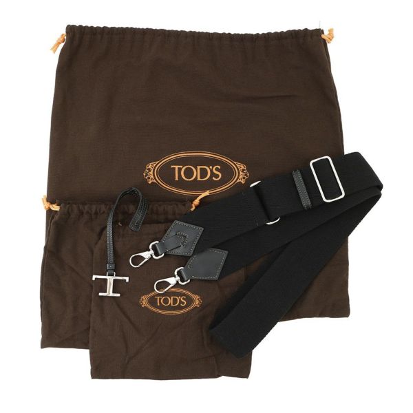 トッズ ハンドバッグ ロンハーマンコラボ マイクロバッグ レザー 4011100175 TOD'S 2way 黒