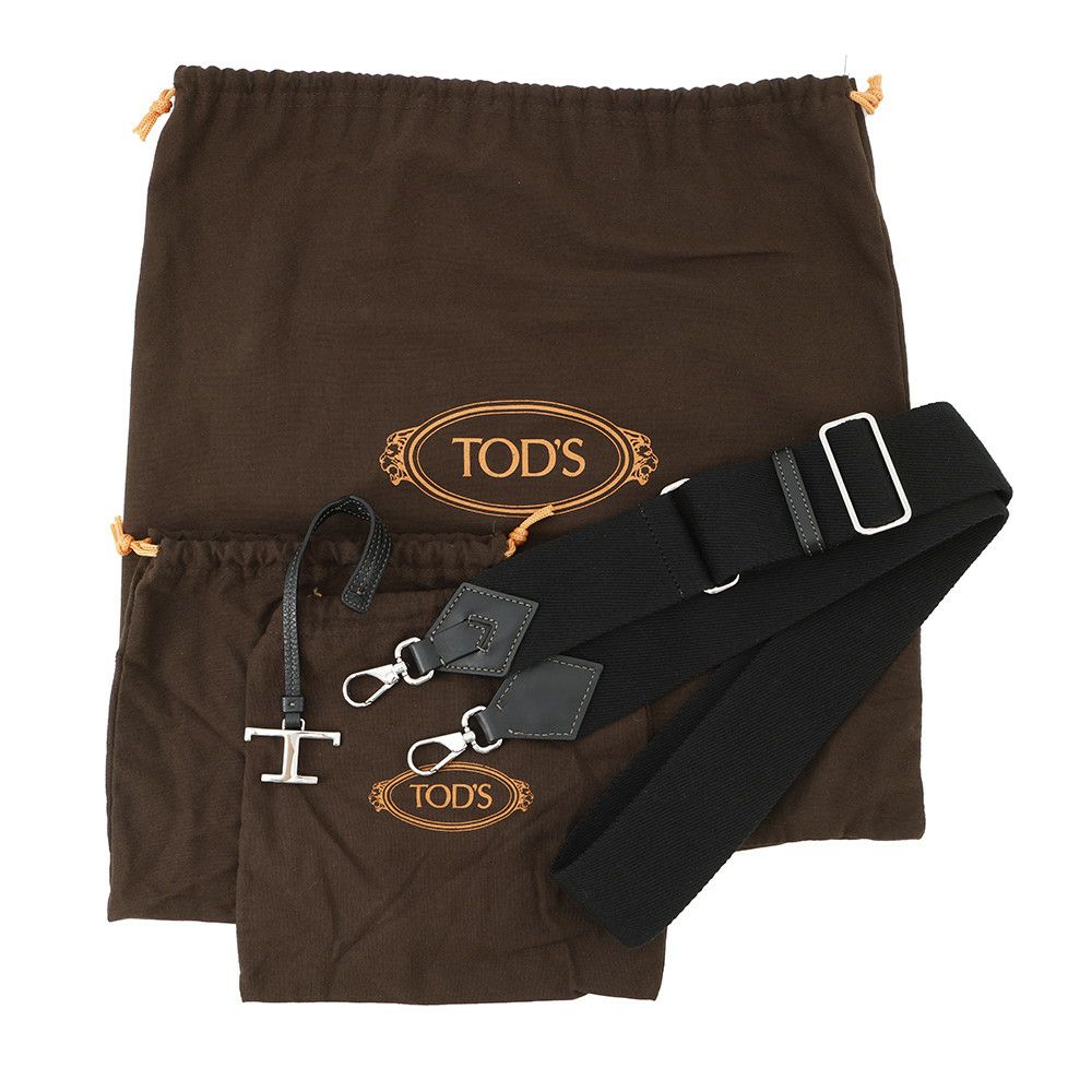 トッズ ハンドバッグ ロンハーマンコラボ マイクロバッグ レザー 4011100175 TOD'S 2way 黒