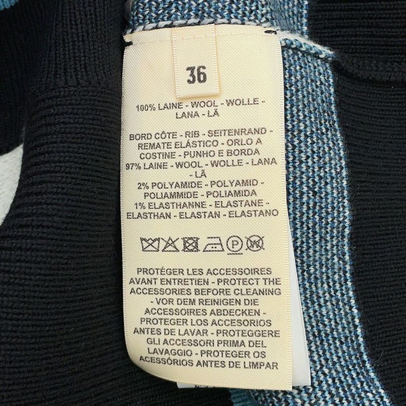 エルメス カーディガン MORS A JOUETS 馬銜 ウール レディースサイズ36 HERMES 黒