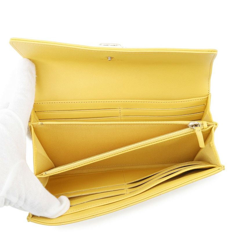 シャネル 長財布 ボーイシャネル マトラッセ ココマーク ラムスキン A80286 CHANEL 財布