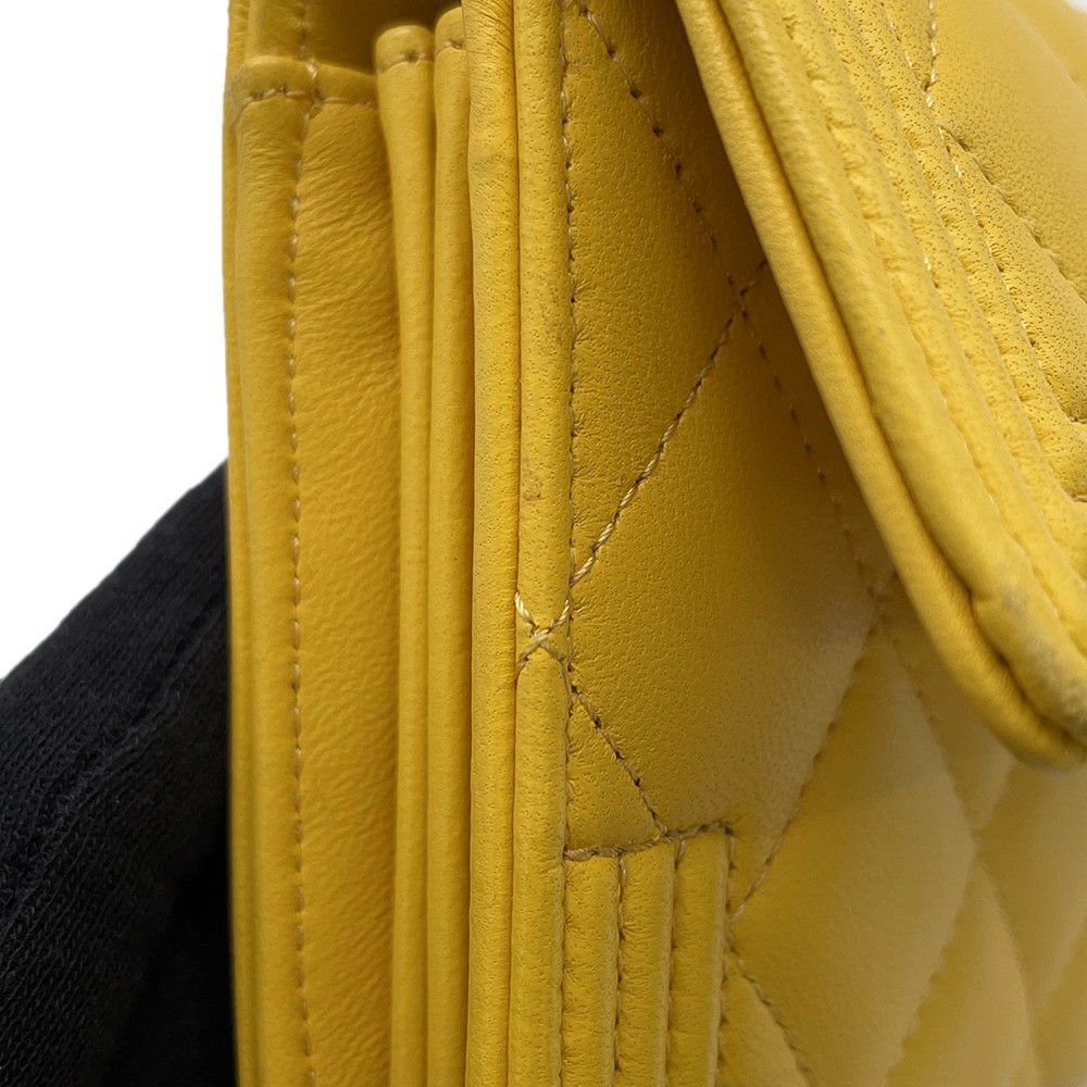 シャネル 長財布 ボーイシャネル マトラッセ ココマーク ラムスキン A80286 CHANEL 財布