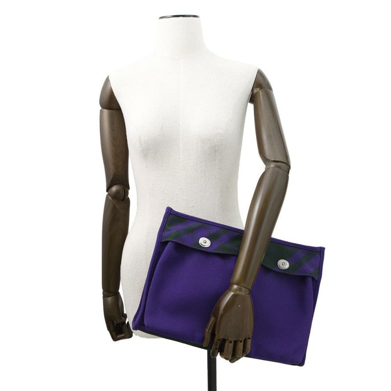 バーバリー クラッチバッグ チェックパターン キャンバス 8074939 BURBERRY