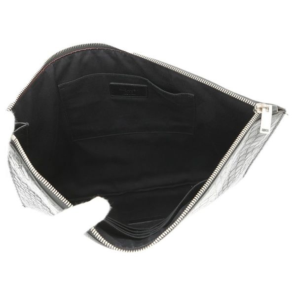 サンローランパリ クラッチバッグ クロコ型押しレザー 378261 SAINT LAURENT PARIS 黒