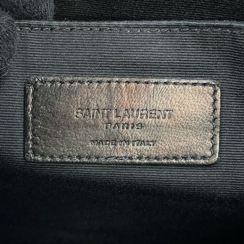 サンローランパリ クラッチバッグ クロコ型押しレザー 378261 SAINT LAURENT PARIS 黒