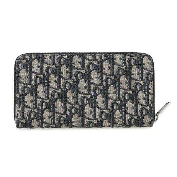 クリスチャン・ディオール 長財布 オブリーク ラウンドファスナー ロングウォレット キャンバス Christian Dior 財布