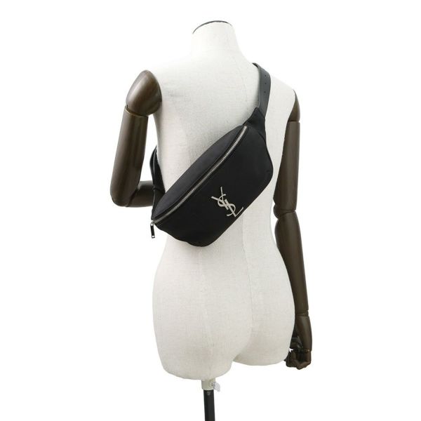 サンローランパリ ボディバッグ ロゴ YSL キャンバス 590076 SAINT LAURENT PARIS 黒