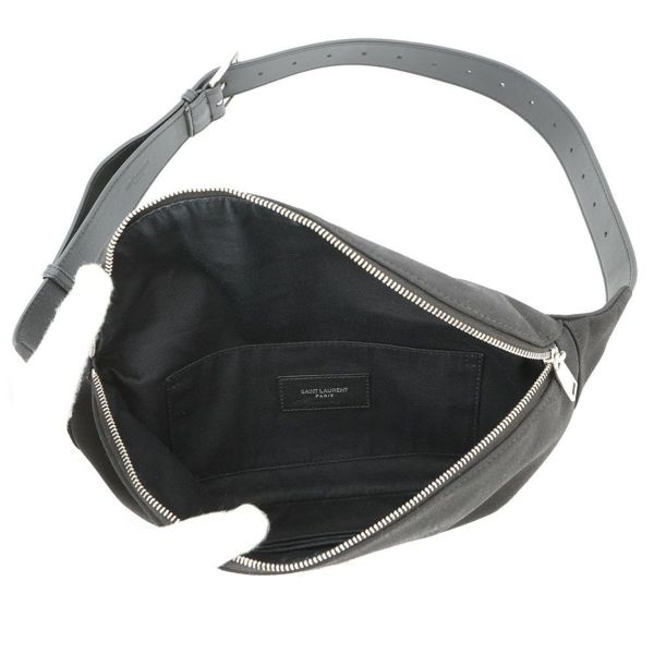 サンローランパリ ボディバッグ ロゴ YSL キャンバス 590076 SAINT LAURENT PARIS 黒